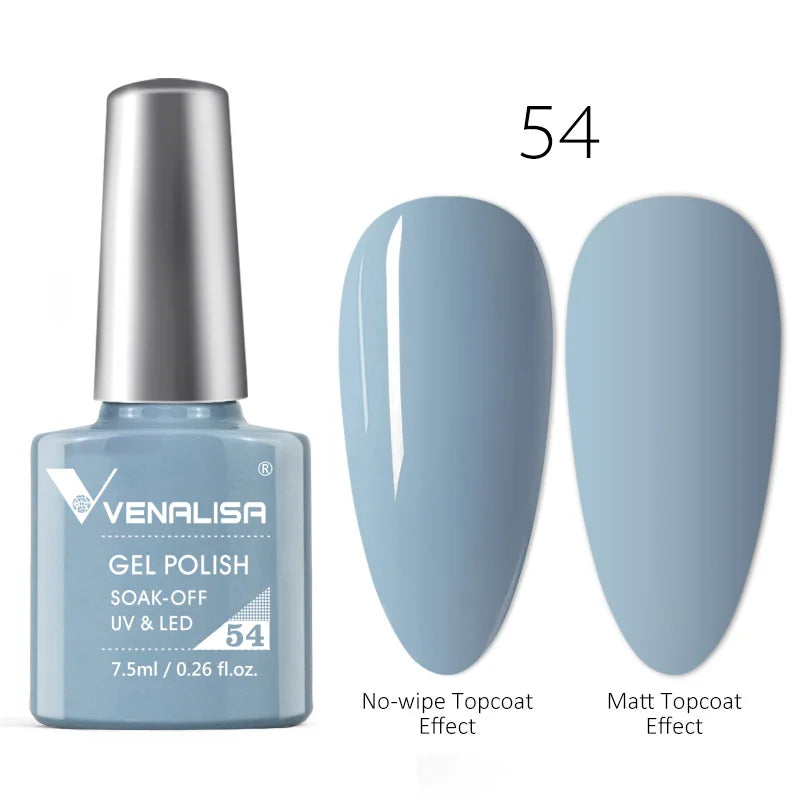 Venalisa Tempered No Wipe Top Coat Base Gel Top Coat Matte Top Nail Gel 7.5ML All Nails Base&Top Gel neon color nail polish gel