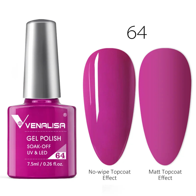 Venalisa Tempered No Wipe Top Coat Base Gel Top Coat Matte Top Nail Gel 7.5ML All Nails Base&Top Gel neon color nail polish gel