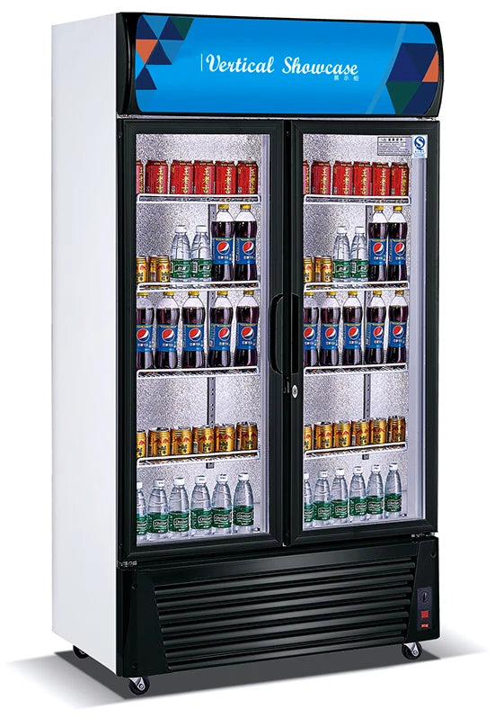 Commercial Supermarket Upright 3 Glass Door Cool Drink Display Fridge showcase Refrigerator Beverage Bear Cooler