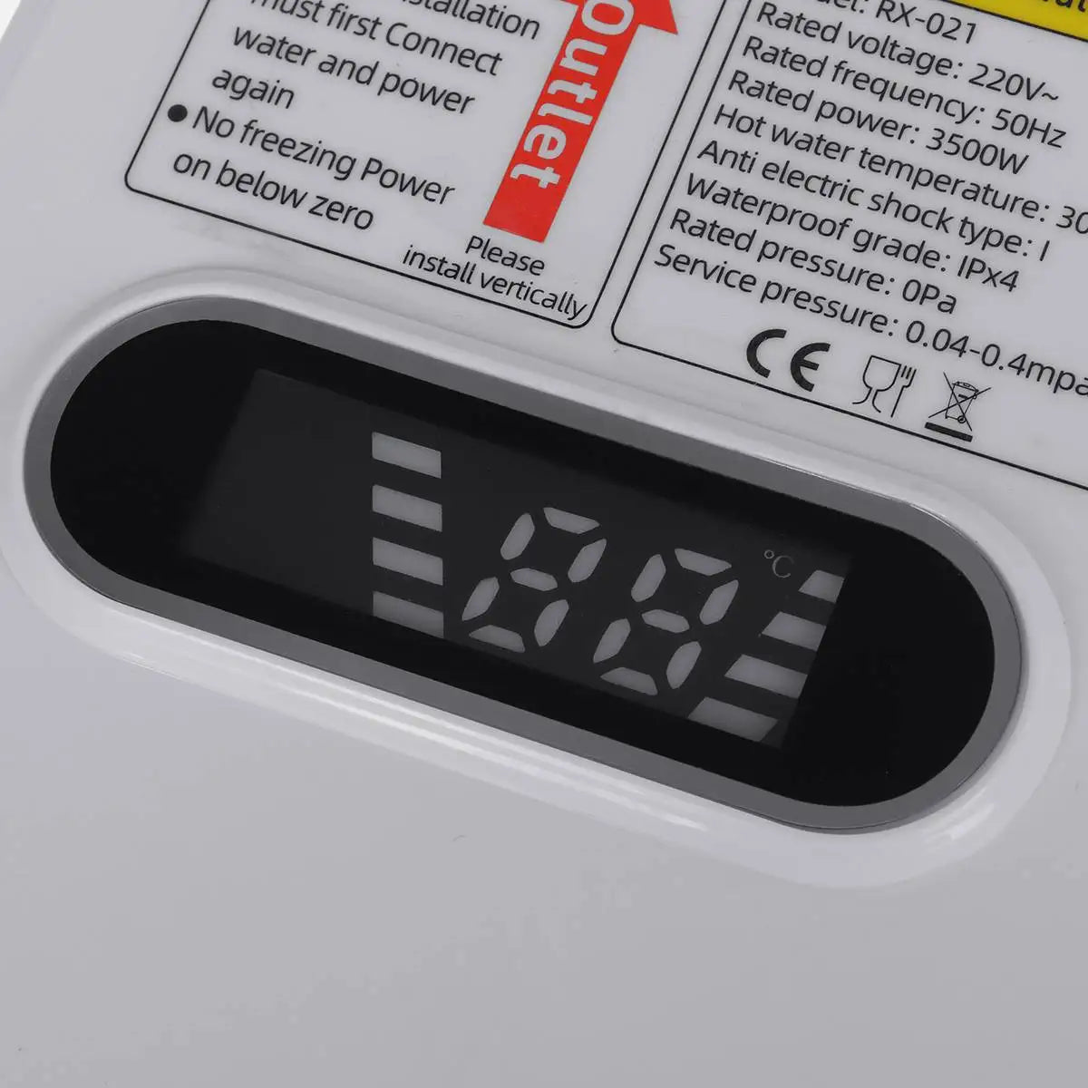 3500W home appliance Faucet Shower Instant Water-Heater Electric Tap Heating Instant Hot Water for Kitchen and Bathroom