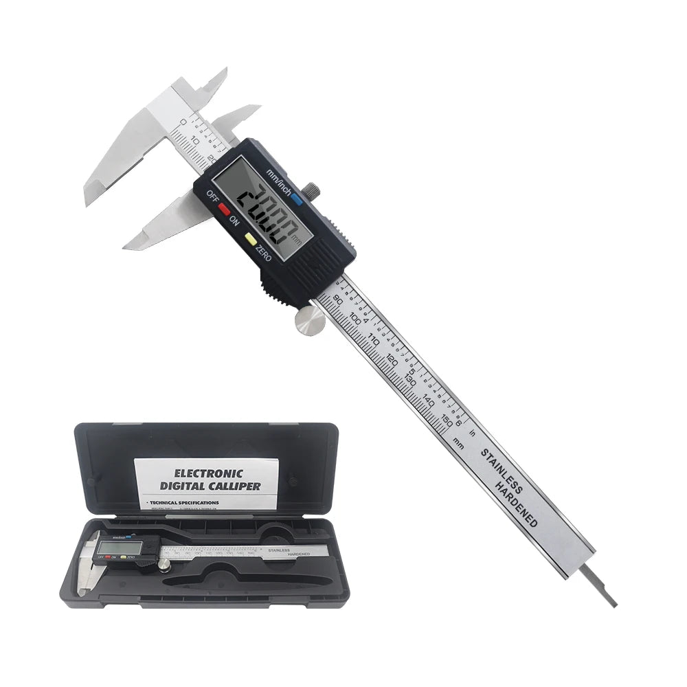 Digital Vernier Caliper 6 Inch 150mm Stainless Steel Electronic Metal Caliper Micrometer Depth Measuring Tools