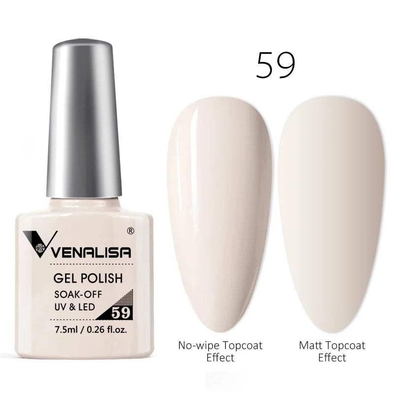 Venalisa Tempered No Wipe Top Coat Base Gel Top Coat Matte Top Nail Gel 7.5ML All Nails Base&Top Gel neon color nail polish gel