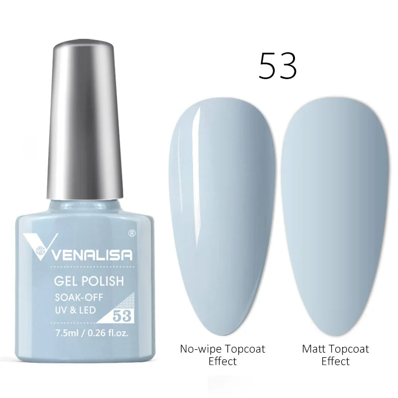 Venalisa Tempered No Wipe Top Coat Base Gel Top Coat Matte Top Nail Gel 7.5ML All Nails Base&Top Gel neon color nail polish gel