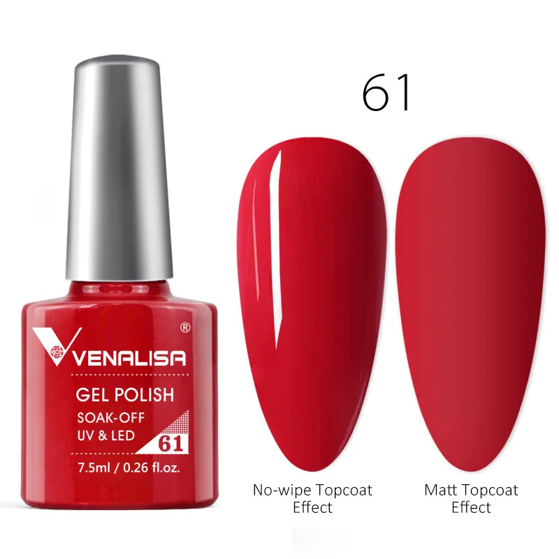 Venalisa Tempered No Wipe Top Coat Base Gel Top Coat Matte Top Nail Gel 7.5ML All Nails Base&Top Gel neon color nail polish gel