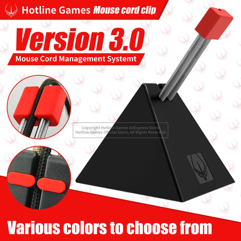 Hotline Games 3.0 Gaming Mouse Cord Clip for Zowie Esports FPS Logitech Razer Game Mouse Bungee Cable Winder