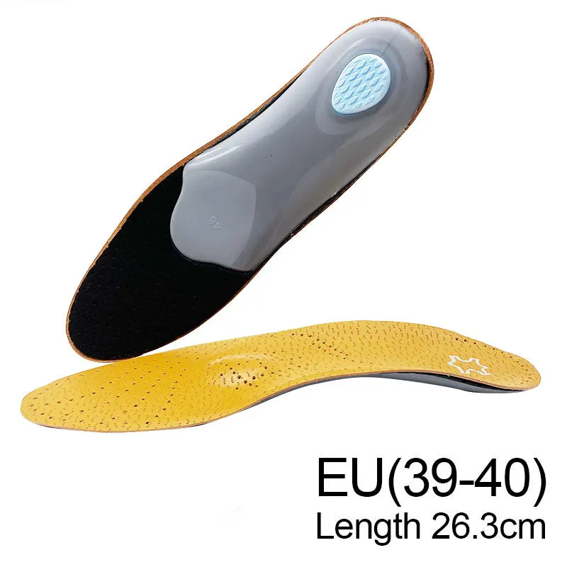 Orthotic Insole For Flat Feet Arch Support Orthopedic Leather Shoes Sole For Men Women O/X Leg Corrected Insoles