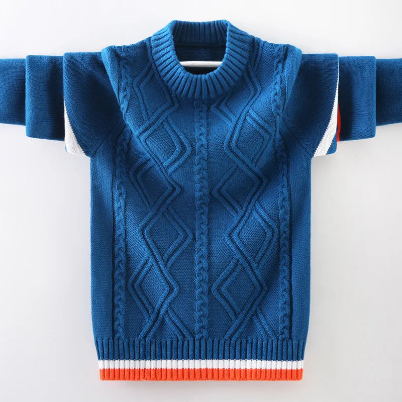Kids Boys Sweater 2024 Autumn Winter Knitted Cotton Toddler Clothing Children Cardigan Sweater For Age 5-15 Years Outerwear Coat