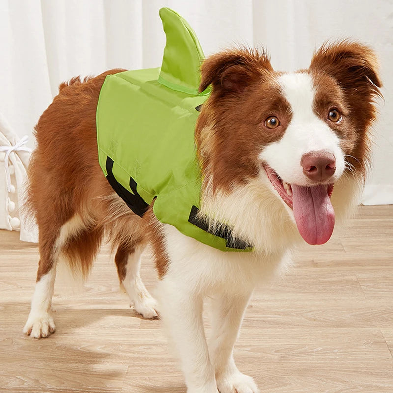 Dog Life Vest Summer Shark Pet Life Jacket Dog Clothes Dogs Swimwear Pets Swimming Suit