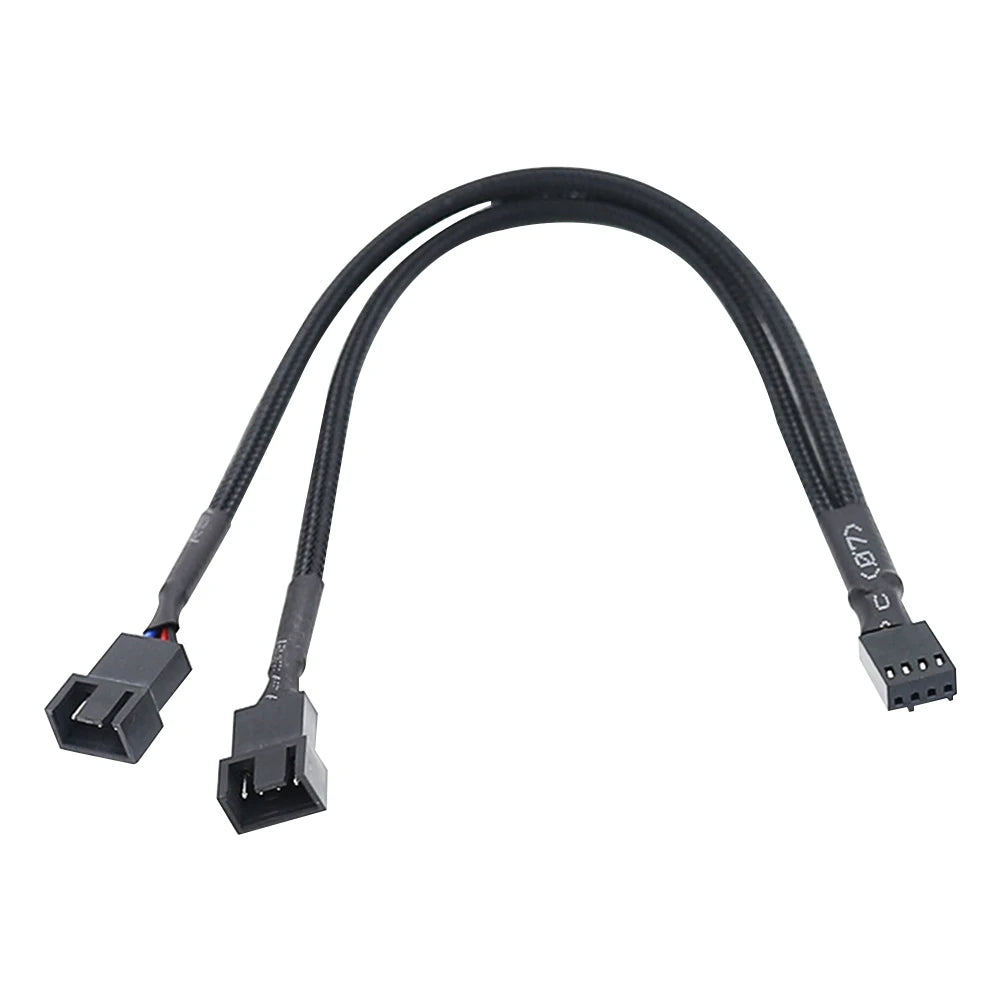 4 Pin Y Splitter Cable 4 Pin PWM Female to 3/4 Pin Motherboard CPU Fan PC Case Fan Extension Adapter Cable Fan Cooling Accessory