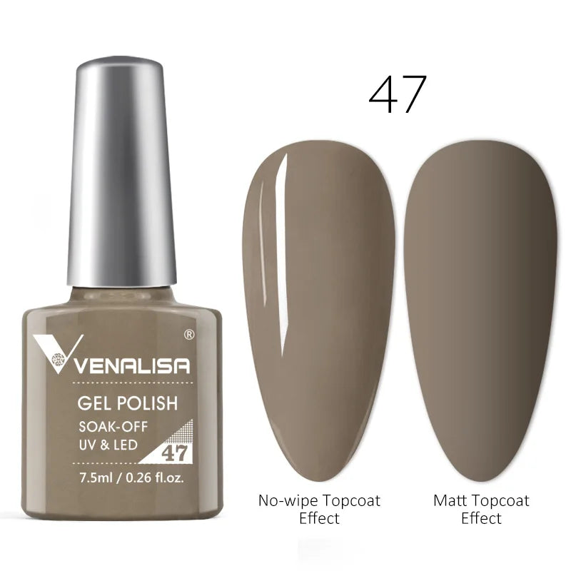 Venalisa Tempered No Wipe Top Coat Base Gel Top Coat Matte Top Nail Gel 7.5ML All Nails Base&Top Gel neon color nail polish gel