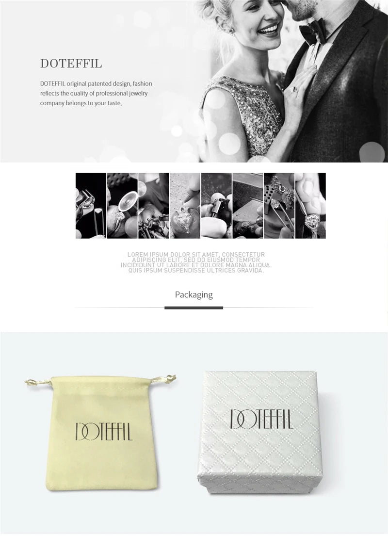 DOTEFFIL 925 Sterling Silver 8mm Chain Sideways Necklace Man Woman Senior Luxury Jewelry Statement Necklace