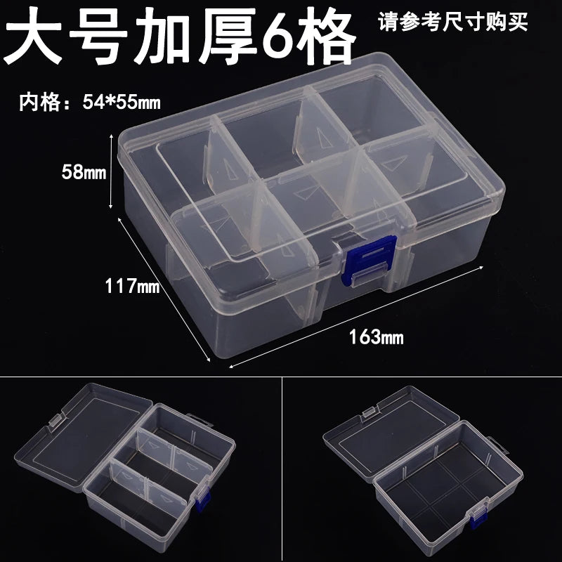 New 10 Slots Cells Colorful Portable Jewelry Tool Storage Box Container Ring Electronic Parts Screw Beads Organizer Plastic Case