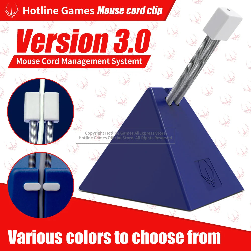 Hotline Games 3.0 Gaming Mouse Cord Clip for Zowie Esports FPS Logitech Razer Game Mouse Bungee Cable Winder