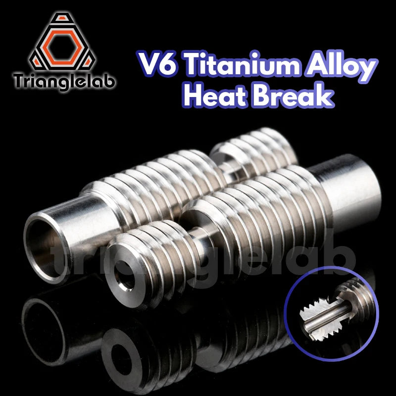 trianglelab GRADE5 V6 titanium alloy heatbreak  1.75MM for VOLCANO V6 HOTEND for Carbon fiber wear resistance 3D printer