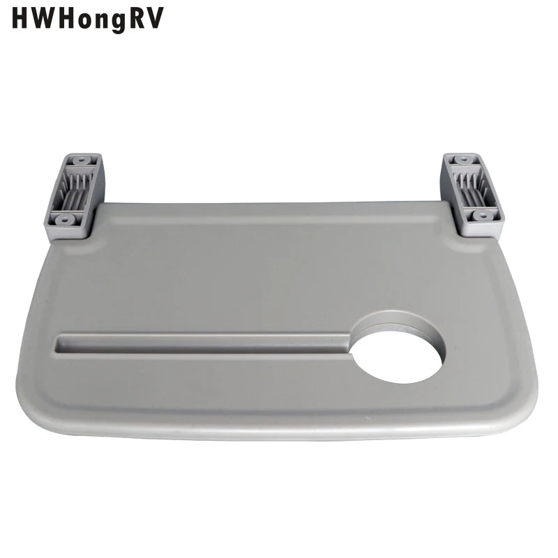 HWHongRV RV Auto Foldable Food Tray Bus Seats Back Fold Table Plastic Foldable Van Seat Tray Table with Drink Holder