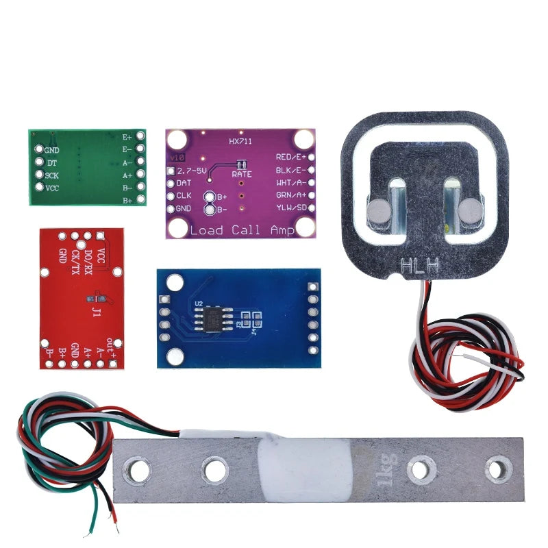 TZT Load Cell 1KG 5KG 10KG 20KG HX711 AD Module Weight Sensor Electronic Scale Aluminum Alloy Weighing Pressure Sensor