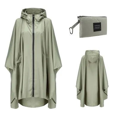 Women Men Poncho Raincoat Waterproof Tent Cover Wear Outdoors Hiking Biker Rain Coat Jacket Zip Cloak Trench