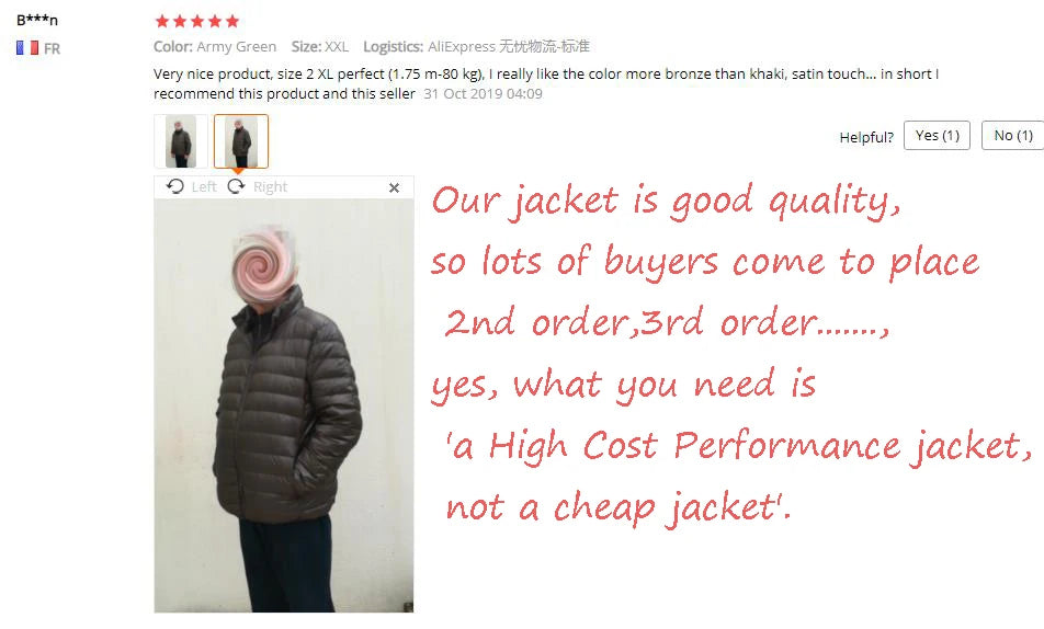 New Autumn Winter Man 90% Duck Down Jacket Ultra Light Thin S-3XL Spring Jackets Men Stand Collar Outerwear Coat