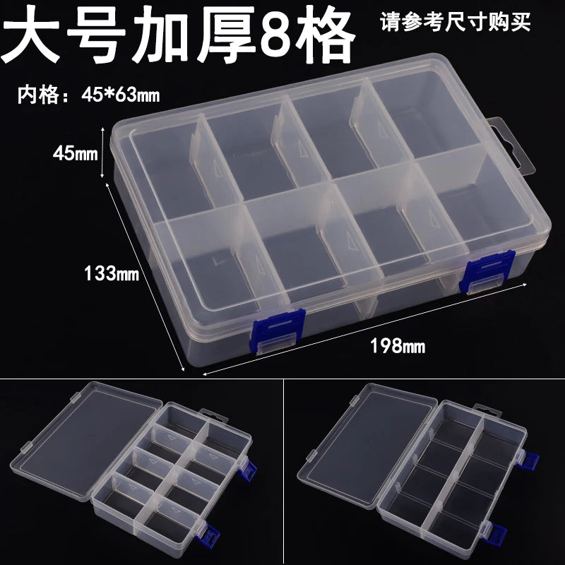 New 10 Slots Cells Colorful Portable Jewelry Tool Storage Box Container Ring Electronic Parts Screw Beads Organizer Plastic Case