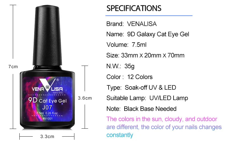 Venalisa Tempered No Wipe Top Coat Base Gel Top Coat Matte Top Nail Gel 7.5ML All Nails Base&Top Gel neon color nail polish gel