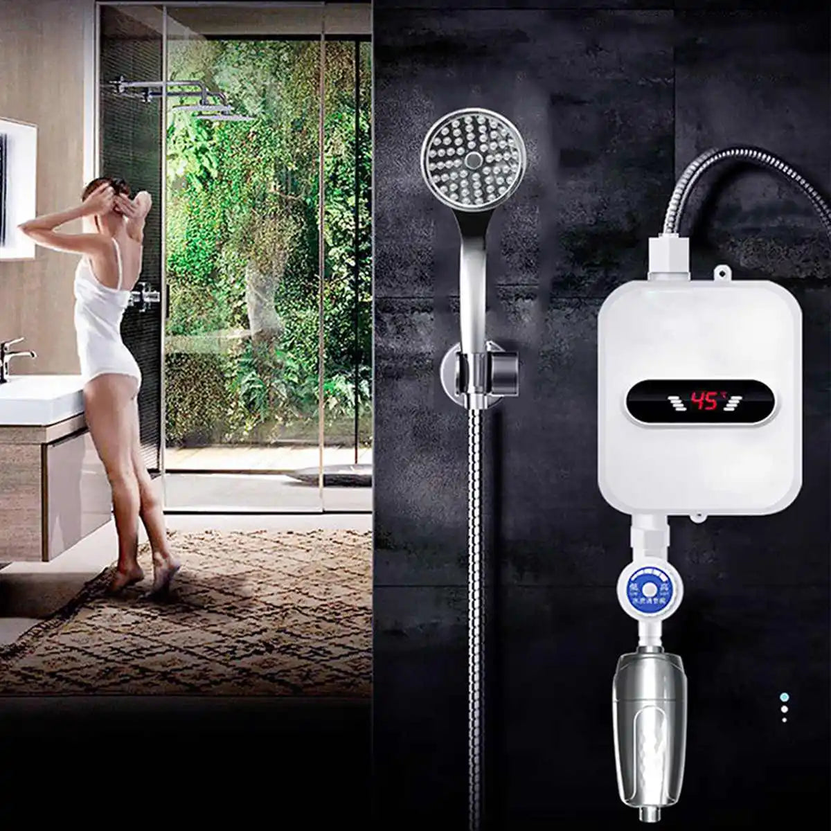 3500W home appliance Faucet Shower Instant Water-Heater Electric Tap Heating Instant Hot Water for Kitchen and Bathroom