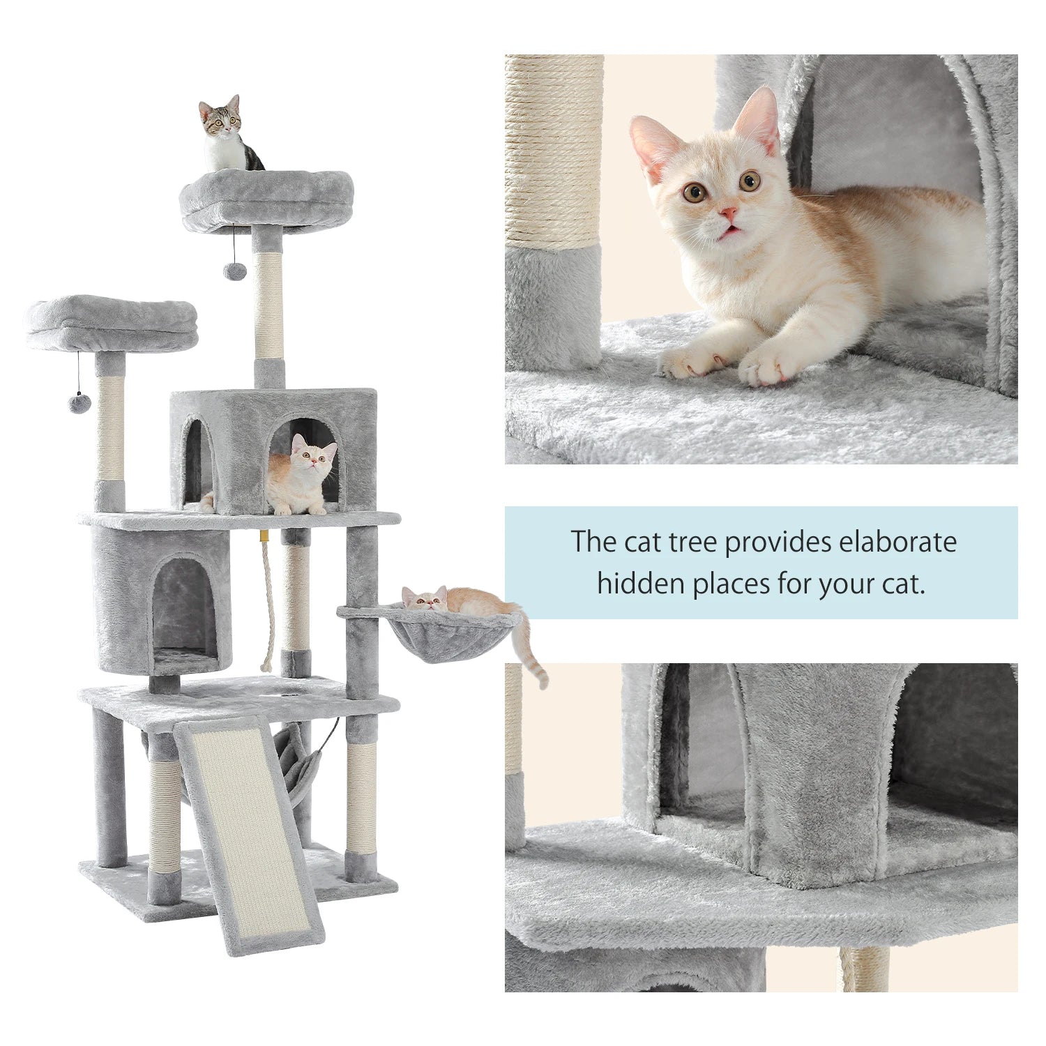 Domestic Delivery Multi-Level Cat Tree Tower Climb Furniture Scratching Post for Indoor House Pet Supplies Kitten Toy Cozy Condo