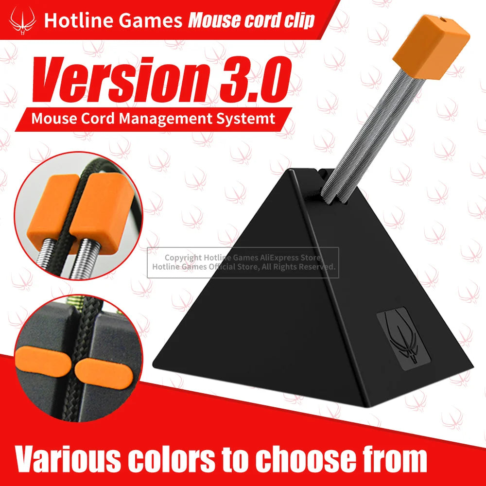 Hotline Games 3.0 Gaming Mouse Cord Clip for Zowie Esports FPS Logitech Razer Game Mouse Bungee Cable Winder