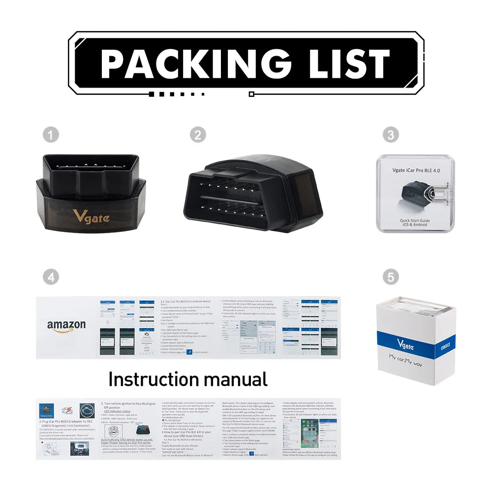 Vgate Vlinker MC V2.2 iCar Pro Bluetooth 4.0 WIFI OBD2 Scanner For Android IOS Auto Code Reader OBDII Tool PK V1.5 ELM327