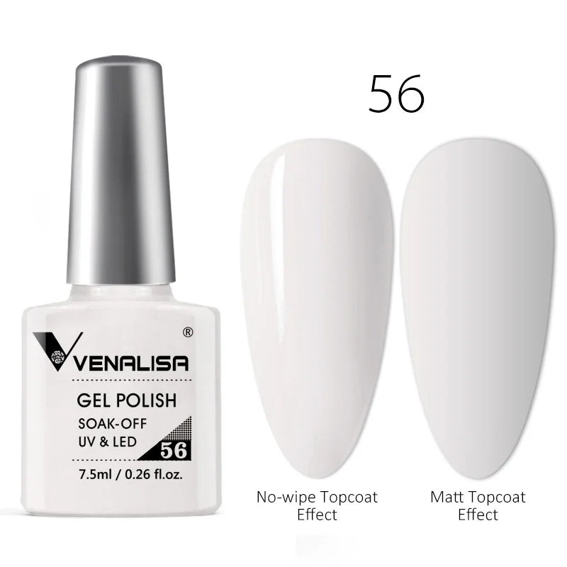 Venalisa Tempered No Wipe Top Coat Base Gel Top Coat Matte Top Nail Gel 7.5ML All Nails Base&Top Gel neon color nail polish gel