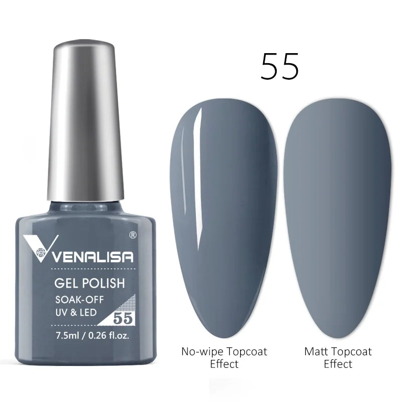 Venalisa Tempered No Wipe Top Coat Base Gel Top Coat Matte Top Nail Gel 7.5ML All Nails Base&Top Gel neon color nail polish gel