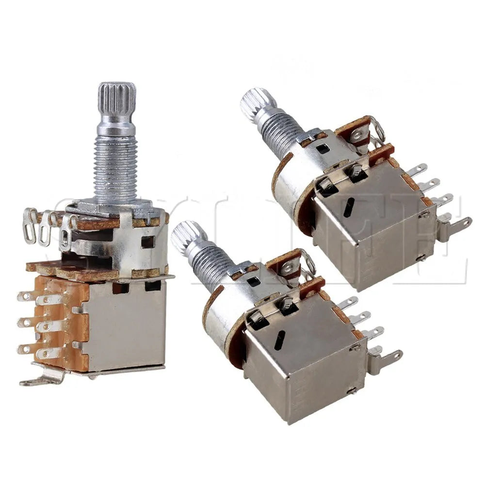 3PCS B500K B-500K pots PUSH / PULL Pot w/ Washer & Nut