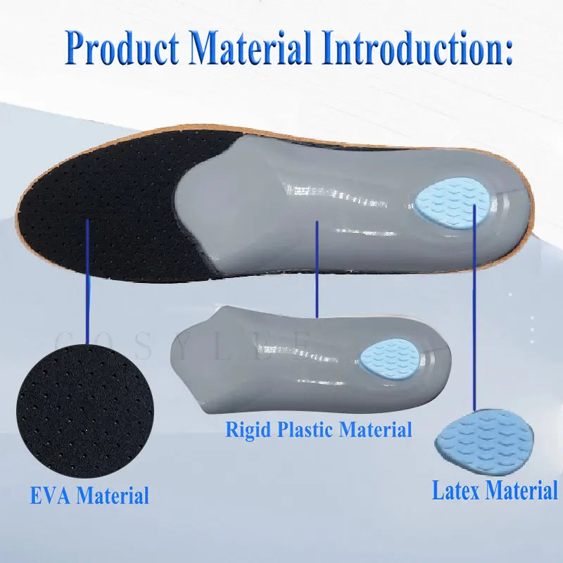 Orthotic Insole For Flat Feet Arch Support Orthopedic Leather Shoes Sole For Men Women O/X Leg Corrected Insoles