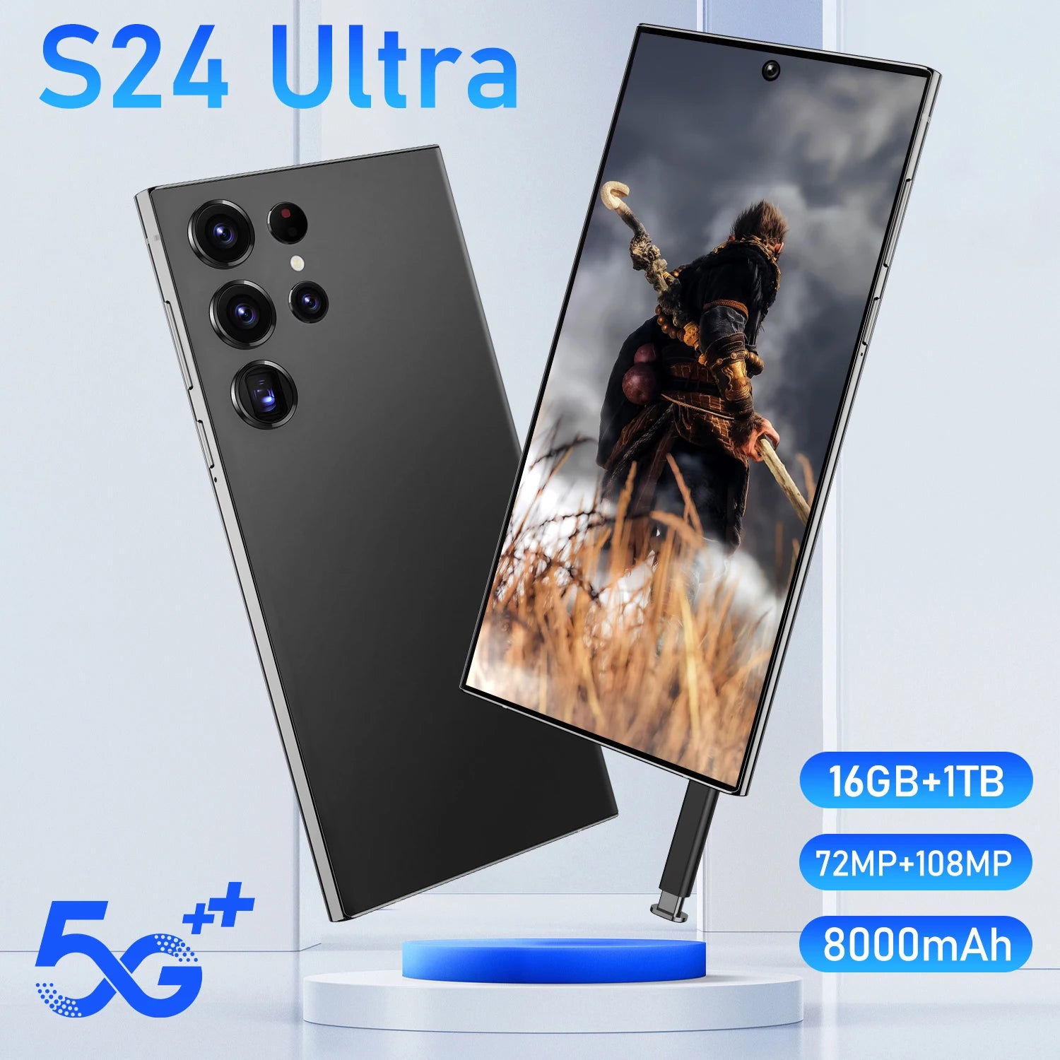 Real Ultra 2025 S24 High Quality 5G Flash Memory 12GB+512GB High for Android 14 7.3 Inch Deca Core Gaming Mobile Phone 4K