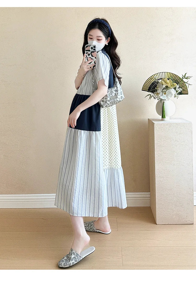 Umstandsmode Sommer 2025: Modisches Kleid, das Persönlichkeit und Temperament unterstreicht, schlank macht und jünger aussehen lässt.