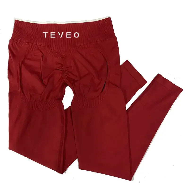 TEV Women's Sports Yoga Shorts Fitness Cycling Elastic Sports Pants Ignite Sculpt Scrunch Short Yoga Bra Set leggings