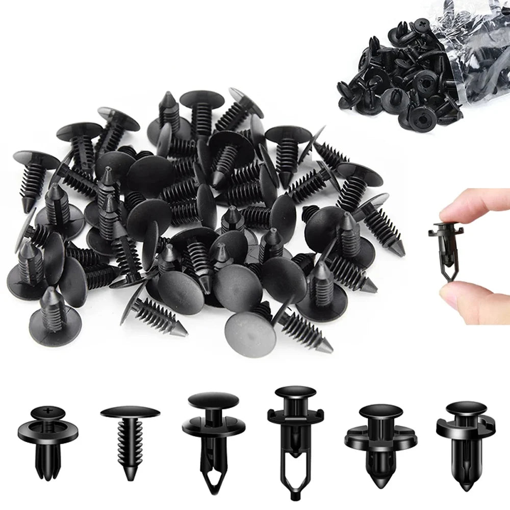 190PCS Car Retainer Clips 6 Sizes – Automotive Plastic Fasteners Kit for Auto Trim Panel Bumper Body Repair Tools