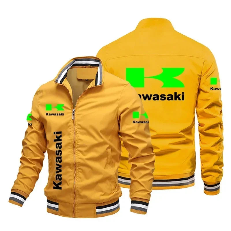 Kawasaki men's jacket cycling racer's jacket outdoor sports motorcycle jacket loose casual oversized men's Kawasaki clothing