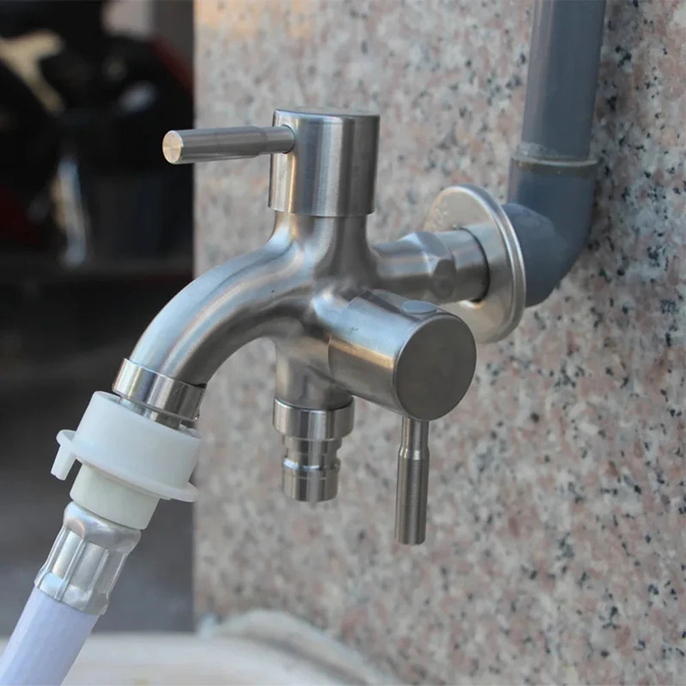 Household Washer Faucets Multifunctional Washing Machine Faucet 1 Inlet 2 Outlets Double Water Tap Bathroom Accessories