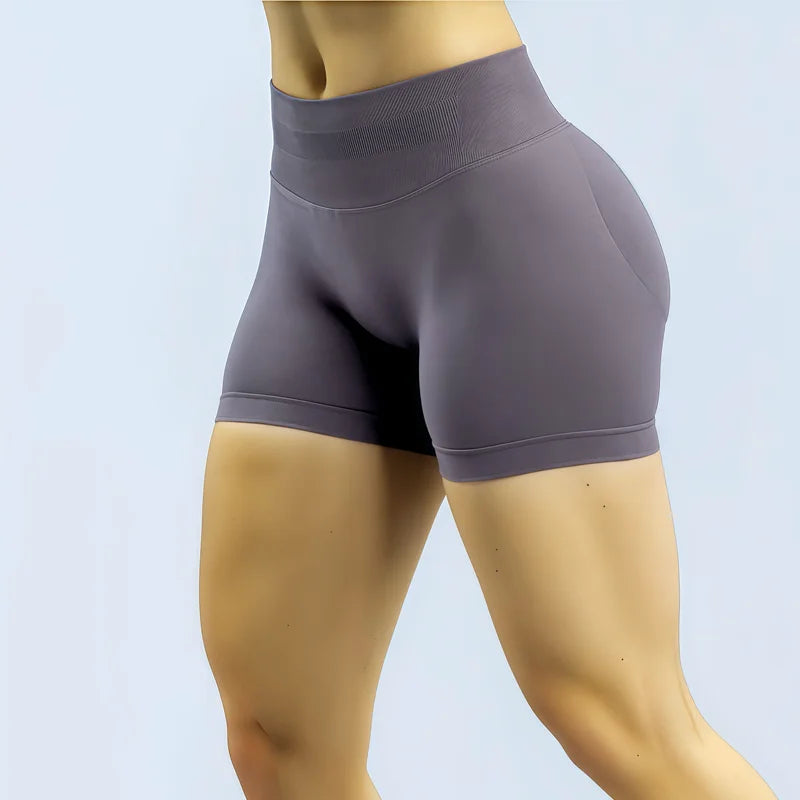 HISTELLO Impact Shorts 4.5" Women Fitness Sports Biker Shorts Low Waist Gym Short Workout Scrunch Butt Yoga Seamless Leggings
