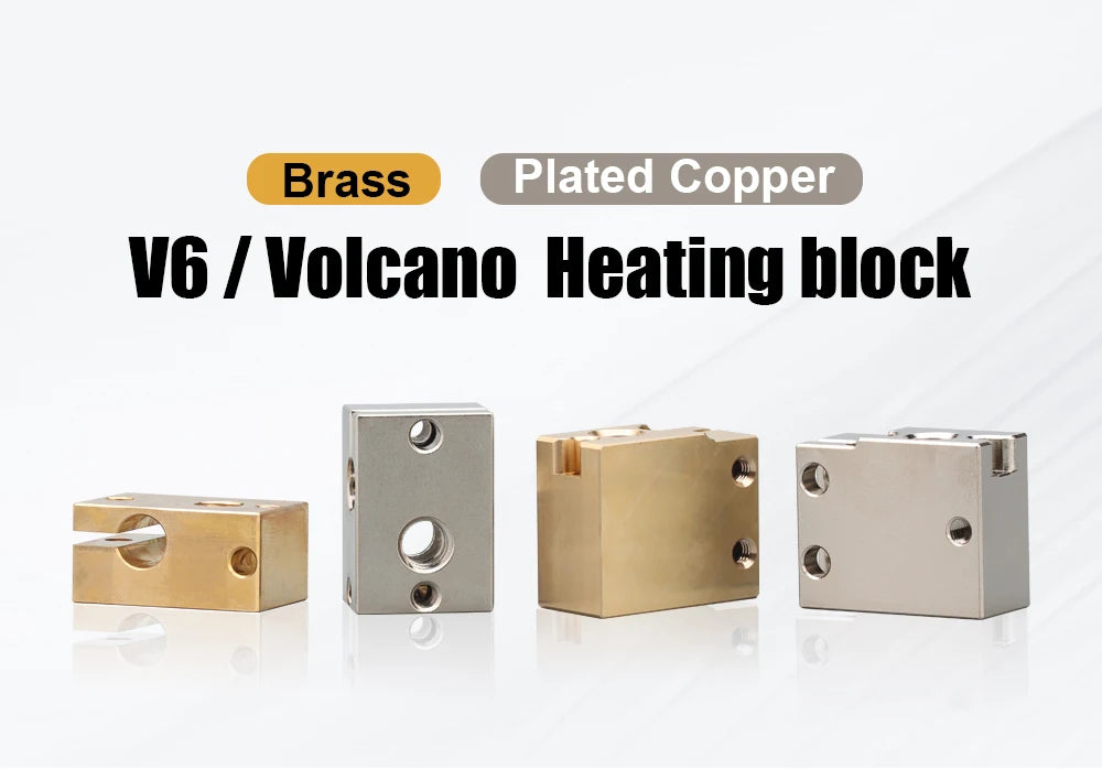 Trianglelab v6 Brass Heatblock For Hotend 3D Printer High Temperature Hardened Steel V6 Nozzles DDB  MATRIX EXTRUDER