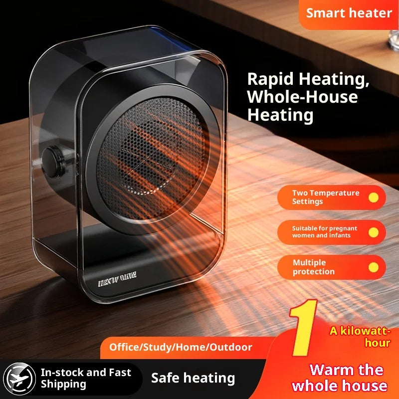 Household heater Desktop heater Desktop Electric Heater  High power office student dormitory electric heater Warm Air Blower