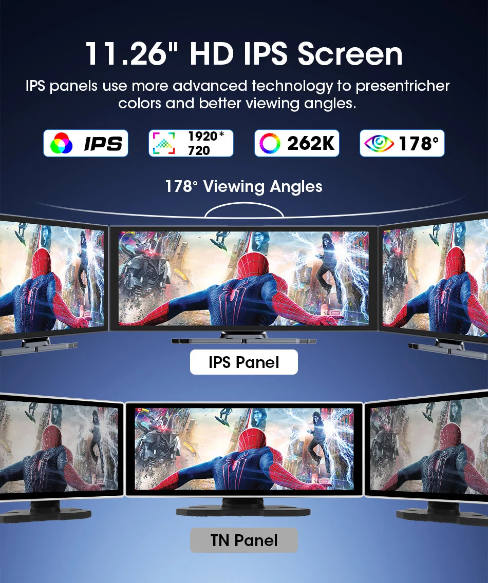 Develuck NEW 11.26 inch 4K DVR Wireless CarPlay and Android Auto Portable Dash Cam Car Screen Video Recorder 5G WIFI Navigation