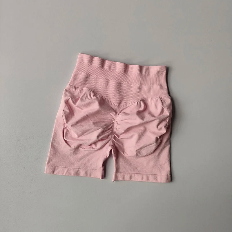 Peach Hip Lifting Sports Shorts Women High Waist and Waist Tightening Slimming Running Hip Speed Drying Three Point Tight Pants