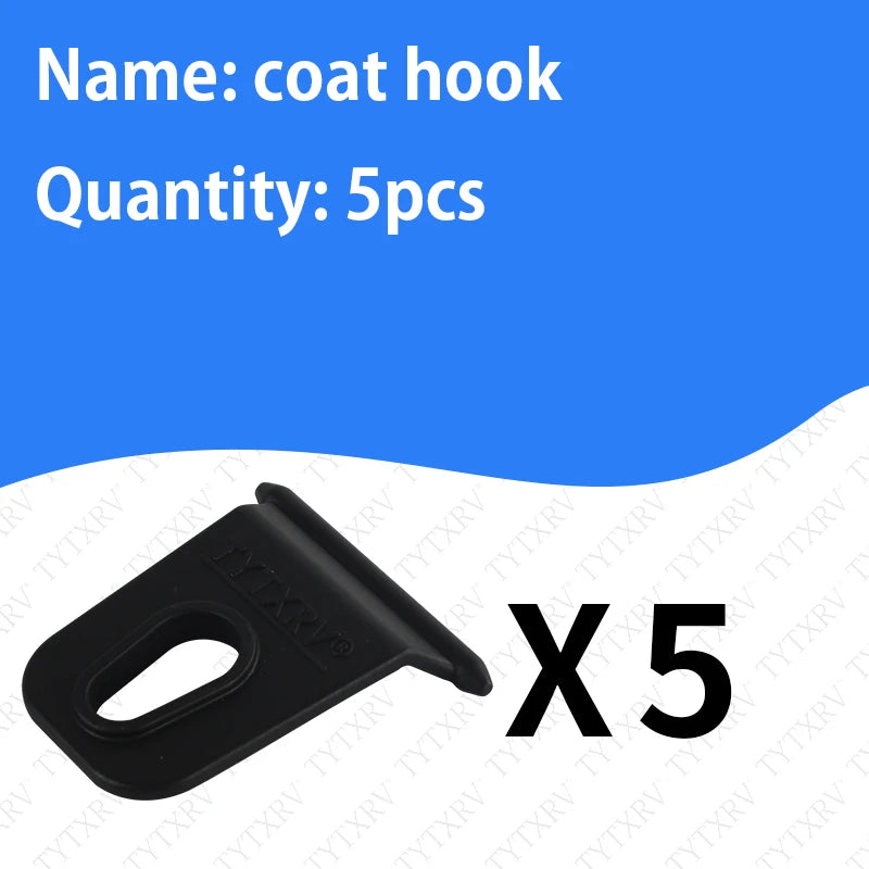 TYTXRV Black Universal Awning Coat Hook Hook Racks Suitable For RV Camping Caravan Party Light Stand Awnning Hook Accessories