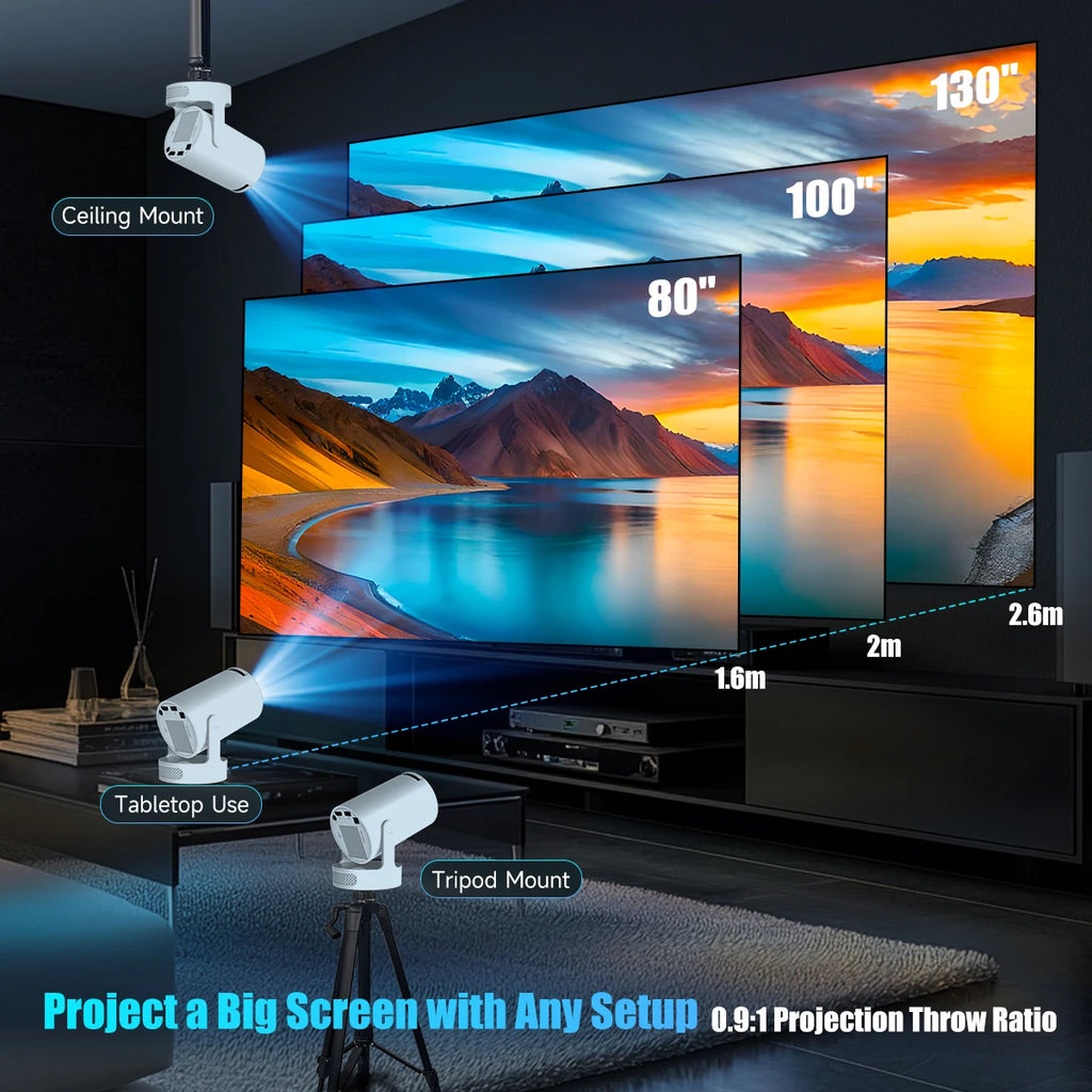 Magcubic 8K Wifi6 Projector 290ANSI Android 14 Dual WIFI Allwinner H726 BT5.0 1280*720P Home Cinema Outdoor portable HY300 Pro +