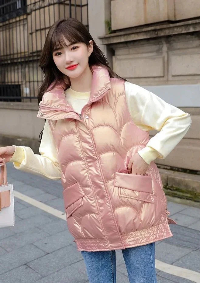 Vest for Women Quilted Warm Clothes Fashion 2025 Cheap Sleeveless Padded Cotton Waistcoat Woman Winter Clothing Casual Autumn