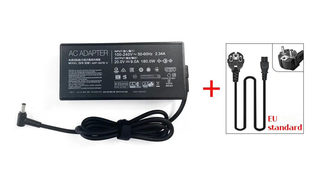 20V 9A 180W 6.0*3.7MM Charger ADP-180TB H Laptop AC Adapter For Asus ROG Zephyrus G14 G15 GA401IV GA502DU TUF505DU FX506L A17