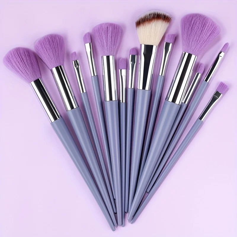 Makeup Brushes Set 13Pcs Premium Synthetic Brush Foundation Powder Blending Concealer Eyeshadow Blush Cosmetics Brushes Travel