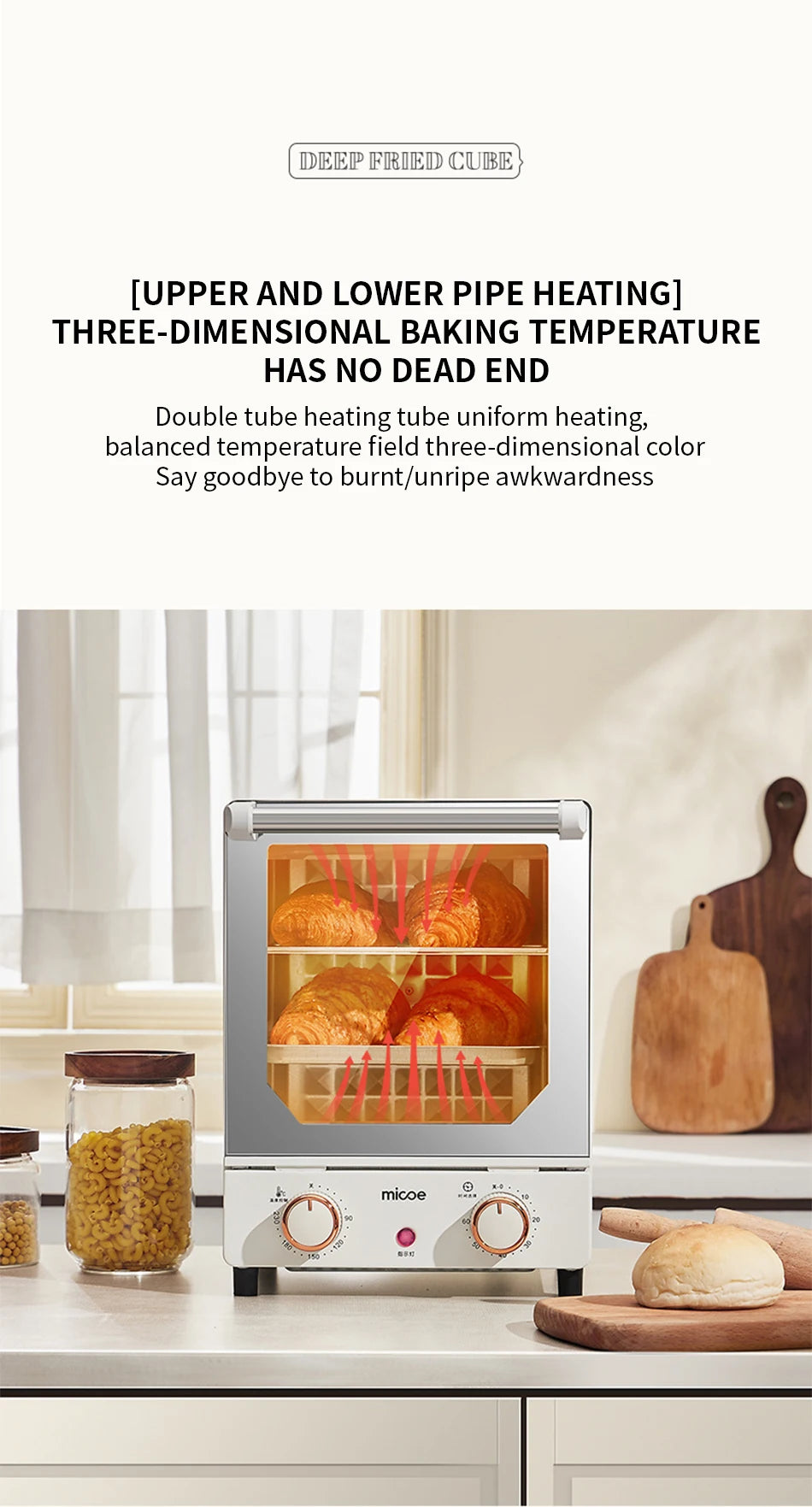 Household electric oven desktop mini large capacity multifunctional baking bread barbecue machine precise temperature control