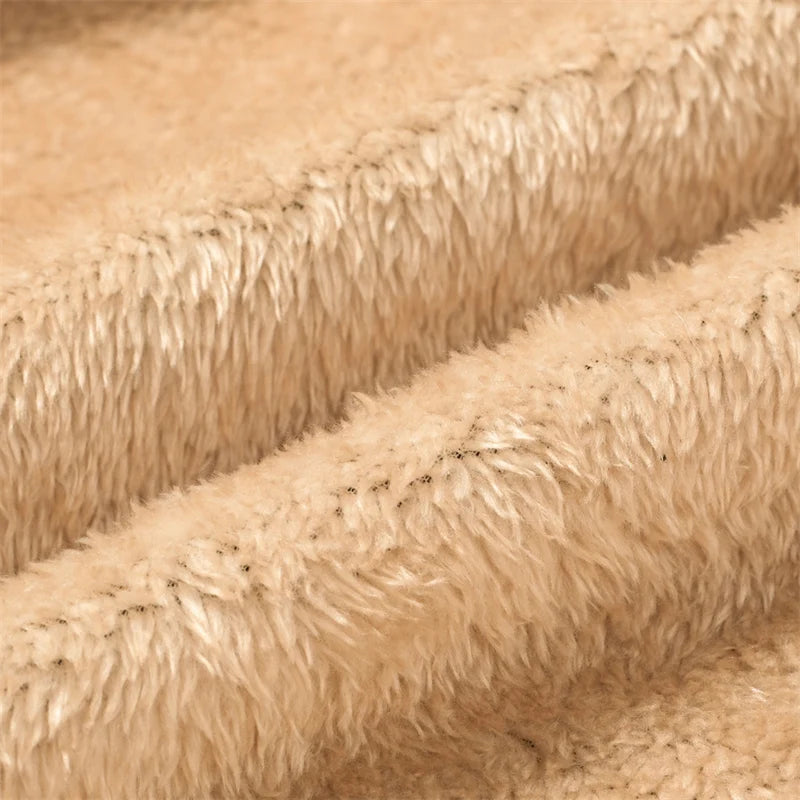 Men's Heavyweight Sherpa Fleece Lined Jackets Coats Windproof Zip Up Hoodie Winter Warm Hooded Sweatshirt Outerwear Outfits Tops